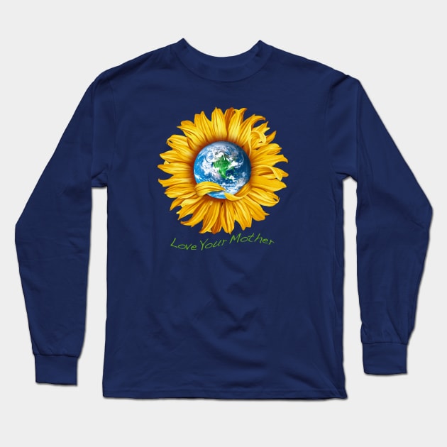 Love Your Mother (earth) Long Sleeve T-Shirt by Artizan